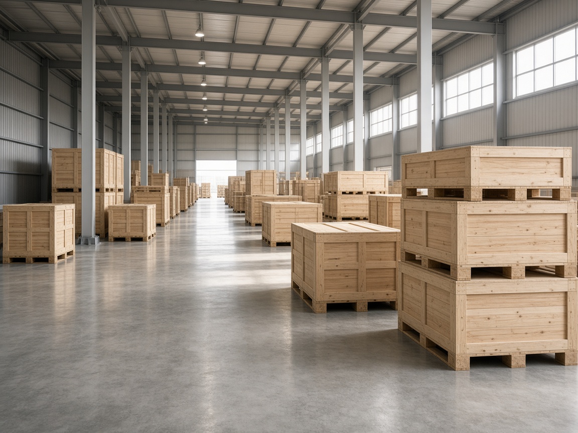 Wrapped furniture in a warehouse — distribution and logistics