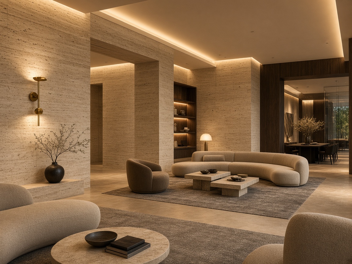 Luxury empty hospitality showroom — the link between Karanelli and LUX HOMES